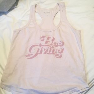 Birdie Bee- Light Pink “Bee Giving” Racerback Tank